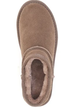 Zoccoli Taupe con Pelo in Vera Pelle MON DIEU WD5530T